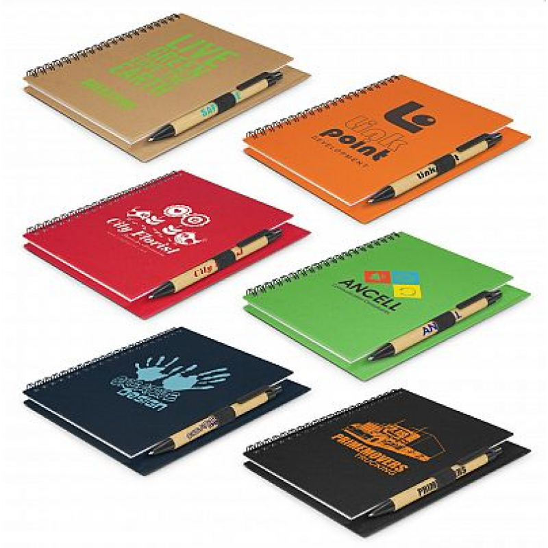 Craft Cardboard Notebook & Pen Set Fundraise Factory